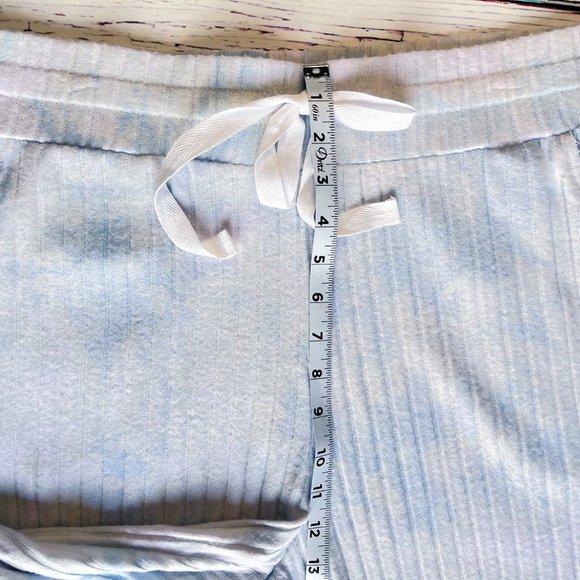 NWT Style & Co Super Soft Ribbed Fuzzy Joggers Light Blue Tie Dye Size XL - Picture 7 of 12